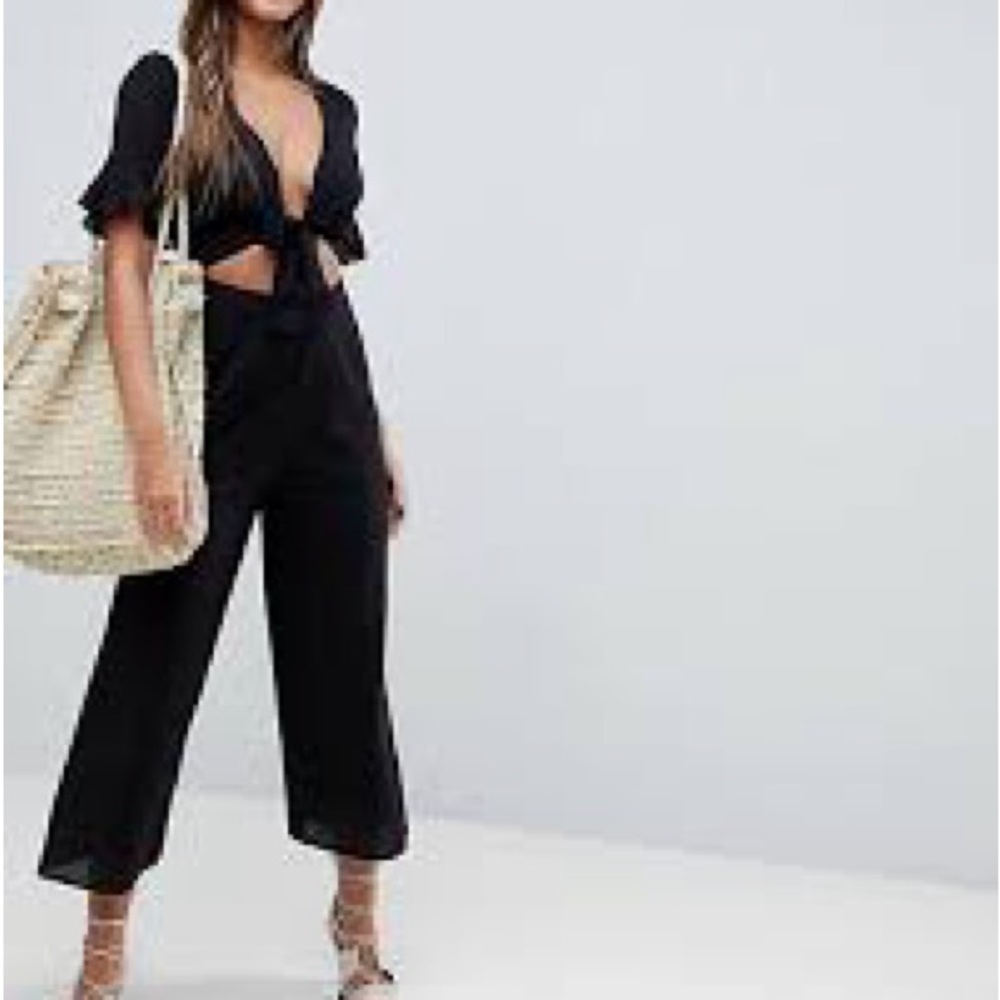 ASOS Black Cut-Out Jumpsuit